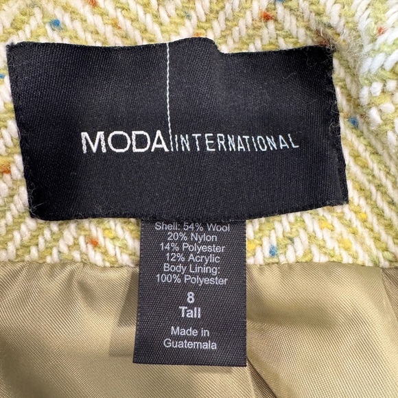 Moda International Cream Herringbone Trench Coat - Picture 2 of 7